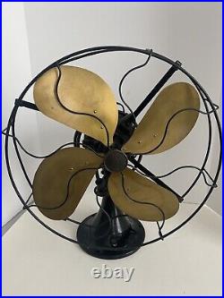 Antique FAN Emerson 16 Type 29048 Electric Fan Brass Blades No. N51930 Used