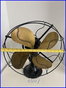 Antique FAN Emerson 16 Type 29048 Electric Fan Brass Blades No. N51930 Used