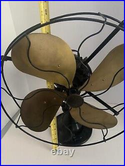 Antique FAN Emerson 16 Type 29048 Electric Fan Brass Blades No. N51930 Used