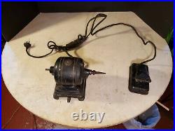 Antique FIDELITY Electric Co. Lancaster Pa Motor Reversing w Foot Switch Fan