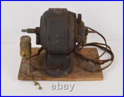 Antique Fidelity Electric Company Brass Fan Electric Motor TESTED WORKS