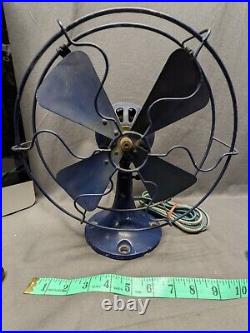 Antique Fitzgerald MFG Co. The Star Electric Fan Working Condition See Video