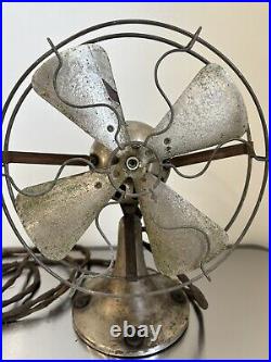 Antique Fitzgerald MFG Co. The Star Electric Fan style1200 Working Condition