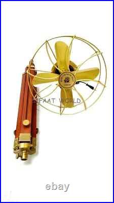Antique Floor Standing Electric Fan Royal Navy London Fan Collectible Tripod