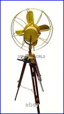 Antique Floor Standing Electric Fan, Royal Navy London Fan with Tripod Gift