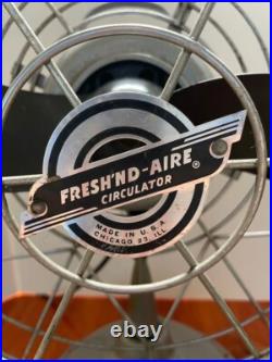 Antique Fresh'nd Air Circulator Fan. 3 Speed Pull Chain. Model 1700. Working
