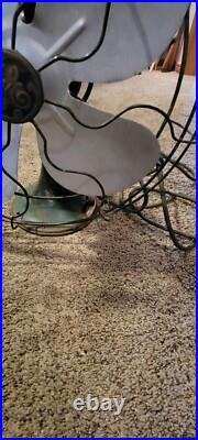 Antique GENERAL ELECTRIC Oscillating 16 Blade Fan Type AOU GE Fan Working