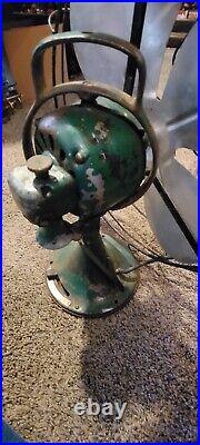 Antique GENERAL ELECTRIC Oscillating 16 Blade Fan Type AOU GE Fan Working