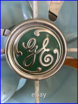 Antique GE 12 Oscillating Desk or Wall Fan Made in USA Works Vintage Oscillator