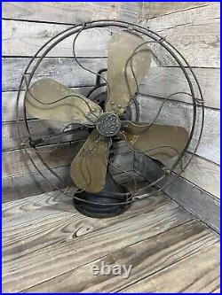 Antique GE 16 Brass Blades Fan No. 75425 AS-IS! For Parts! Restore