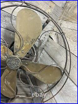 Antique GE 16 Brass Blades Fan No. 75425 AS-IS! For Parts! Restore