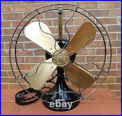 Antique GE 1917 Fan. 3 Speeds, Just Reworked. Cast Iron And Steel! Beautiful