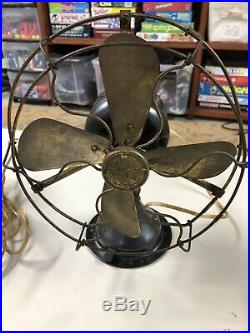 Antique GE All Brass Electric Fan