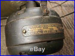 Antique GE Alternating Current Electric Fan Pat. Feb. 6, 1908 Type AVV cat 34017