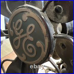 Antique GE Brass Blade 3-Speed Fan AUU 272223 Vintage 4-Blade in Working Cond