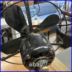 Antique GE Brass Blade 3-Speed Fan AUU 272223 Vintage 4-Blade in Working Cond