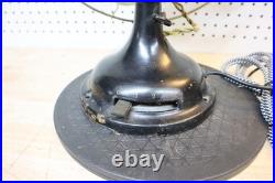 Antique GE Brass Blade Electric Fan 12 Adjustable Vintage Desk Works #338284 US