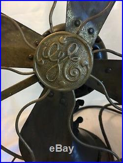Antique GE Brass Blade Fan Working