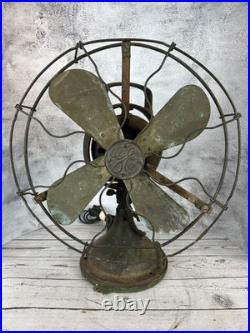 Antique GE Brass Fan Blade 12 Cage Pat 75423 1920's Vintage Works A15382 272014