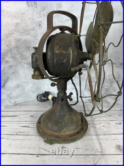 Antique GE Brass Fan Blade 12 Cage Pat 75423 1920's Vintage Works A15382 272014