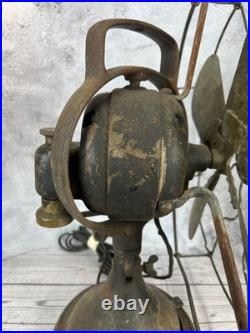 Antique GE Brass Fan Blade 12 Cage Pat 75423 1920's Vintage Works A15382 272014