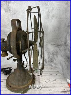Antique GE Brass Fan Blade 12 Cage Pat 75423 1920's Vintage Works A15382 272014
