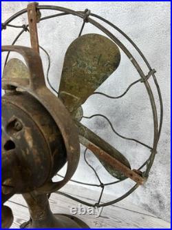 Antique GE Brass Fan Blade 12 Cage Pat 75423 1920's Vintage Works A15382 272014