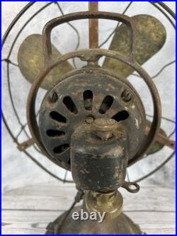 Antique GE Brass Fan Blade 12 Cage Pat 75423 1920's Vintage Works A15382 272014