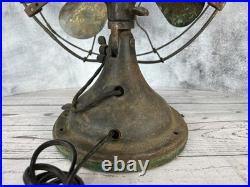 Antique GE Brass Fan Blade 12 Cage Pat 75423 1920's Vintage Works A15382 272014