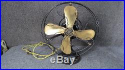 Antique GE Electric Fan Brass Cage and Blades
