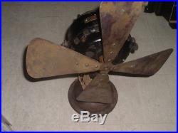 Antique GE Fan vintage CANADIAN General Electric 4 blade fan EARLY S 1900's BRAS