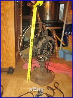 Antique GE Fan vintage General Electric 4 blade fan early 1900's BRASS BLADE