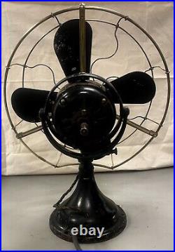 Antique GE GENERAL ELECTRIC FAN 17 BRASS CAGE Tested Runs