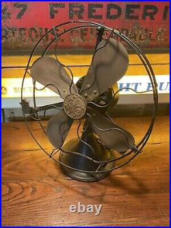 Antique GE General Electric 12 Electric Fan Brass Blade AUU