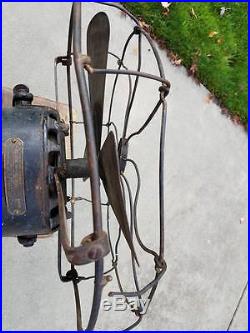 Antique GE General Electric 17 Fan Brass Blades & Hardware Pat. Date 1889-1901