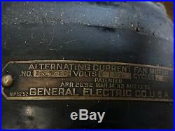 Antique GE General Electric 3 Speed 4 Brass Blade Fan Oscillating NP6252