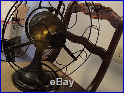 Antique GE General Electric 75423 AC 12 Brass Blades. Fan Works Great