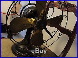 Antique GE General Electric 75423 AC 12 Brass Blades. Fan Works Great