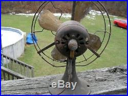 Antique GE General Electric Whiz brass blade fan