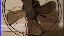 Antique GE Nickel Coin Operated Hotel Fan C2006-3 (As Is)