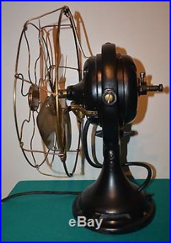 Antique GE Patent 1901 Brass Blade and Cage Electric Fan