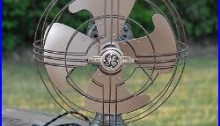 Antique GE Vortalex 3 Speed Oscillating Desk Fan 12 Inch Blades Works Great