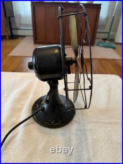 Antique GE Whiz 236327 Desk Table Fan Brass Blades Industrial Steam Punk 1927