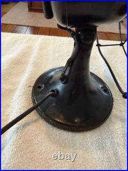 Antique GE Whiz 236327 Desk Table Fan Brass Blades Industrial Steam Punk 1927
