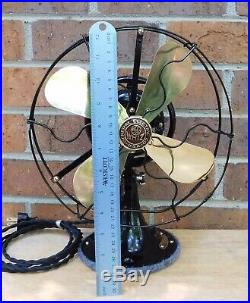 Antique GE Whiz Fan. 9 Brass Blades. Oscillates. Just Refinished, Runs Great
