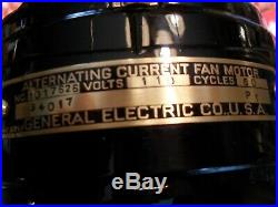 Antique GE general Electric small motor yoke brass blade cage fan restored NICE