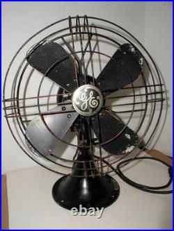 Antique GE oscillating fan 12 cage fan 2 speed vintage 1938