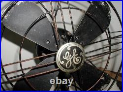 Antique GE oscillating fan 12 cage fan 2 speed vintage 1938