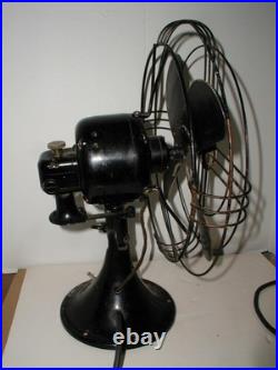 Antique GE oscillating fan 12 cage fan 2 speed vintage 1938