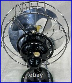 Antique GE quiet Fan. Beautiful Oscillating Desk Fan, Mid 1930s. Just Reworked